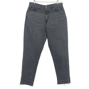 Universal Thread Womens Denim Jean Size 10/30R Boyfriend Raw Hem Cotton Charcoal